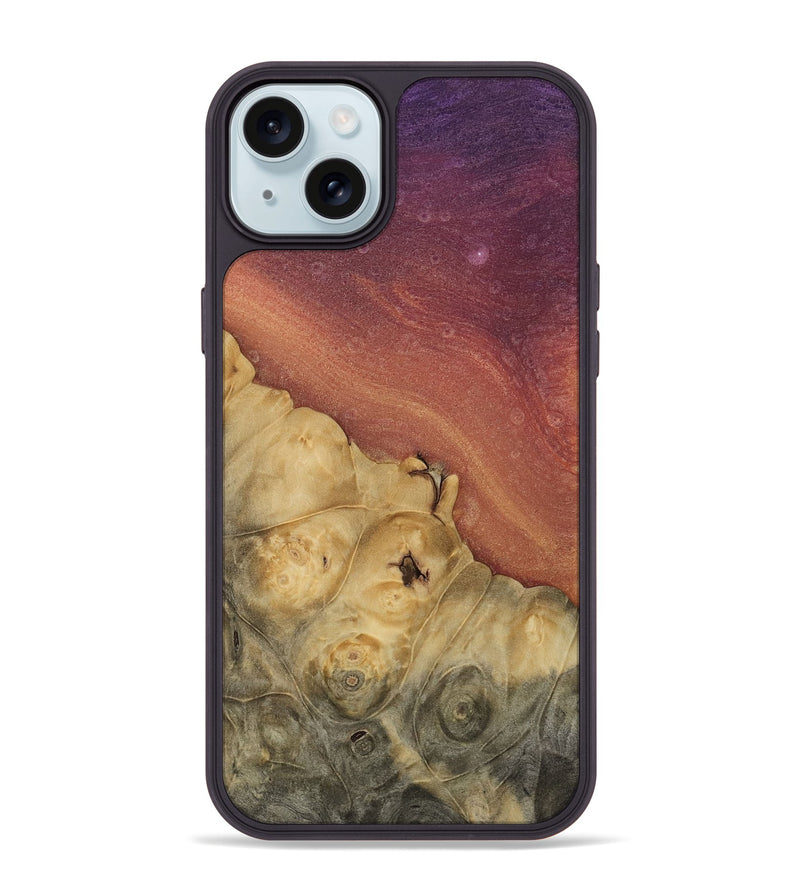 iPhone 15 Plus Wood Phone Case - Evelin (Purple, 812192)