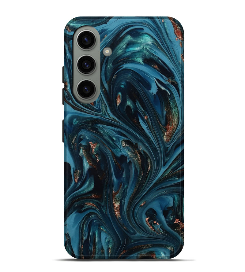 Galaxy S24 Plus ResinArt Live Edge Phone Case - Shelbi (Teal & Gold, 812201)