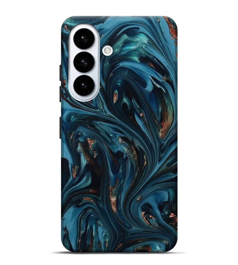 Galaxy S26 Plus ResinArt Live Edge Phone Case - Shelbi (Teal & Gold, 812201)