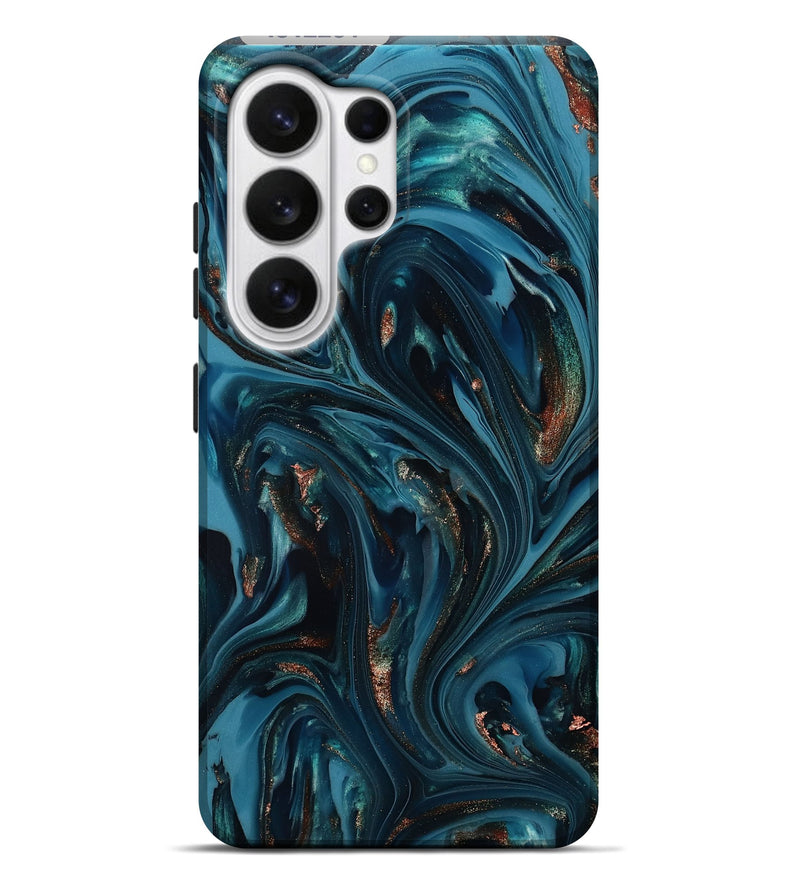 Galaxy S26 Ultra ResinArt Live Edge Phone Case - Shelbi (Teal & Gold, 812201)