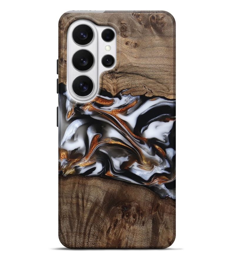 Galaxy S26 Ultra Wood Live Edge Phone Case - Brynn (Black & White, 812204)