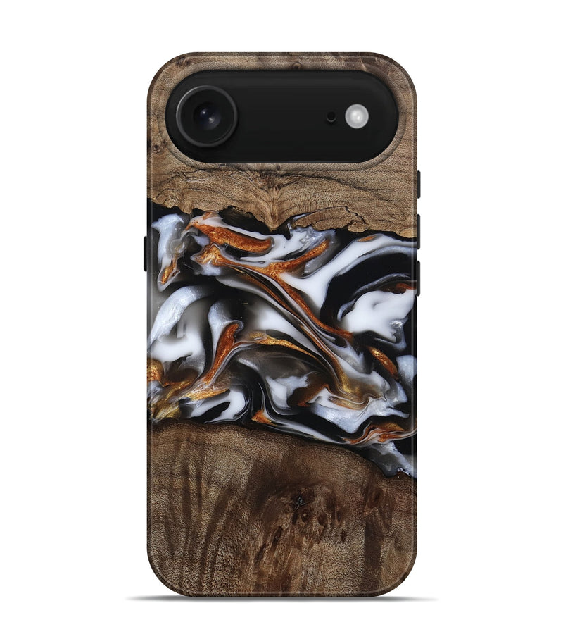 iPhone 17 Air Wood Live Edge Phone Case - Brynn (Black & White, 812204)