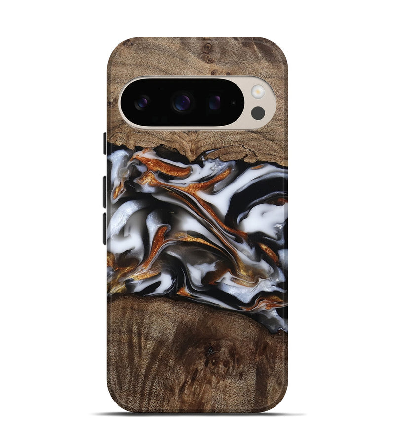 Pixel 10 Wood Live Edge Phone Case - Brynn (Black & White, 812204)