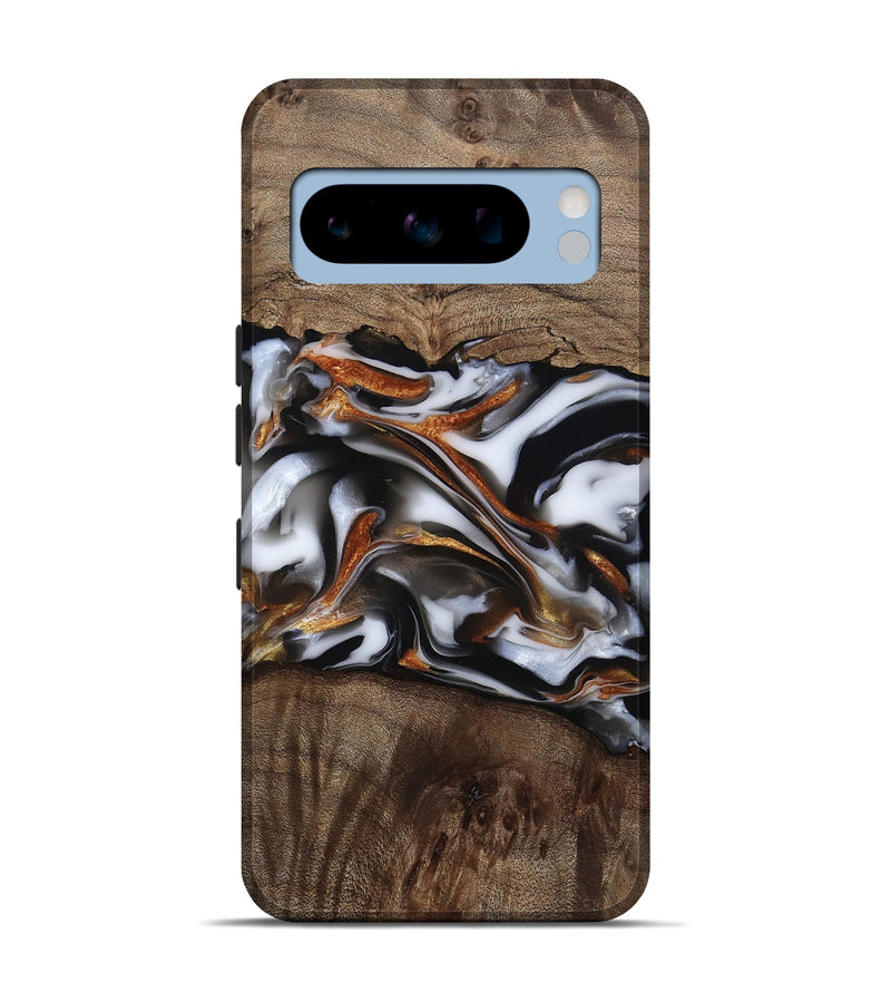 Pixel 8 Pro Wood Live Edge Phone Case - Brynn (Black & White, 812204)