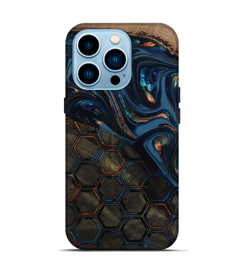 iPhone 14 Pro Wood Live Edge Phone Case - Odalys (Pattern, 812206)