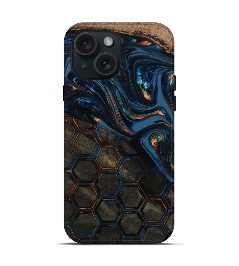 iPhone 15 Wood Live Edge Phone Case - Odalys (Pattern, 812206)