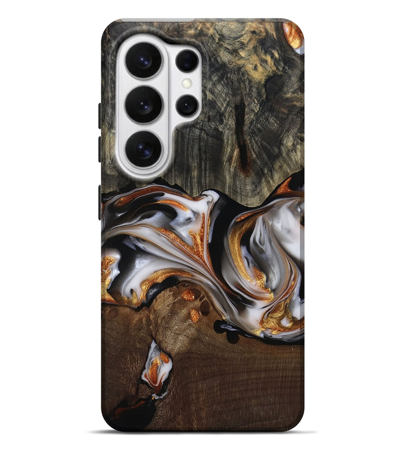 Galaxy S26 Ultra Wood Live Edge Phone Case - Darby (Black & White, 812207)