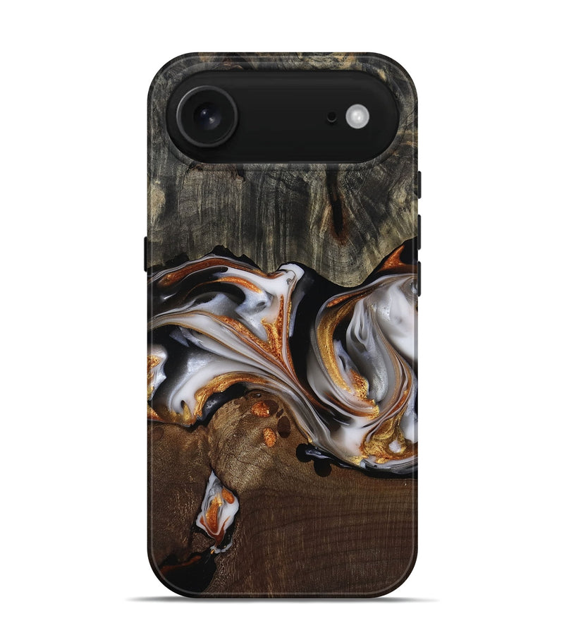 iPhone 17 Air Wood Live Edge Phone Case - Darby (Black & White, 812207)