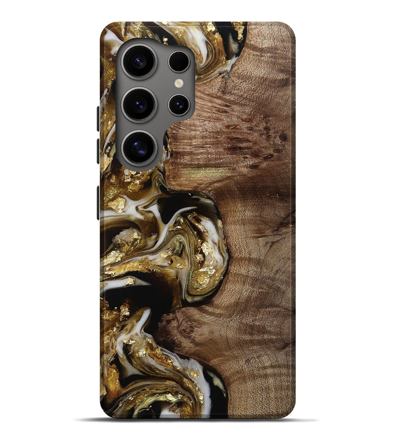 Galaxy S25 Ultra Wood Live Edge Phone Case - Rolland (Black & White, 812208)