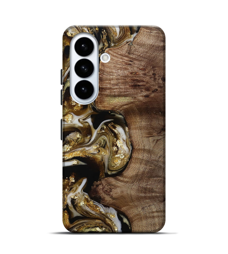 Galaxy S26 Wood Live Edge Phone Case - Rolland (Black & White, 812208)