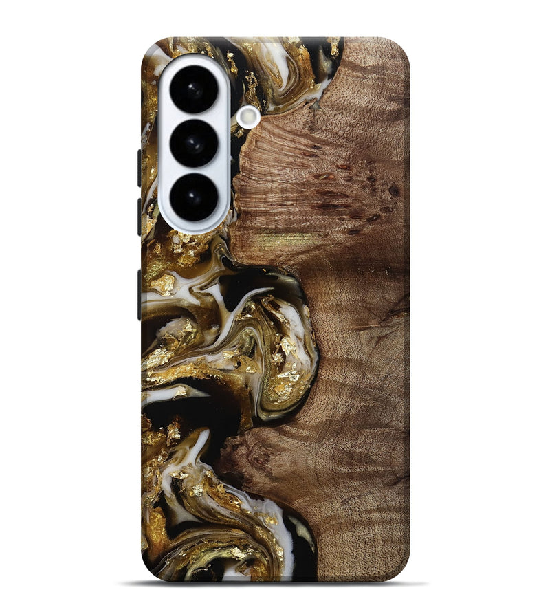 Galaxy S26 Plus Wood Live Edge Phone Case - Rolland (Black & White, 812208)