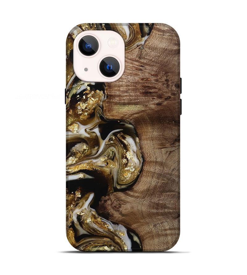 iPhone 13 Wood Live Edge Phone Case - Rolland (Black & White, 812208)