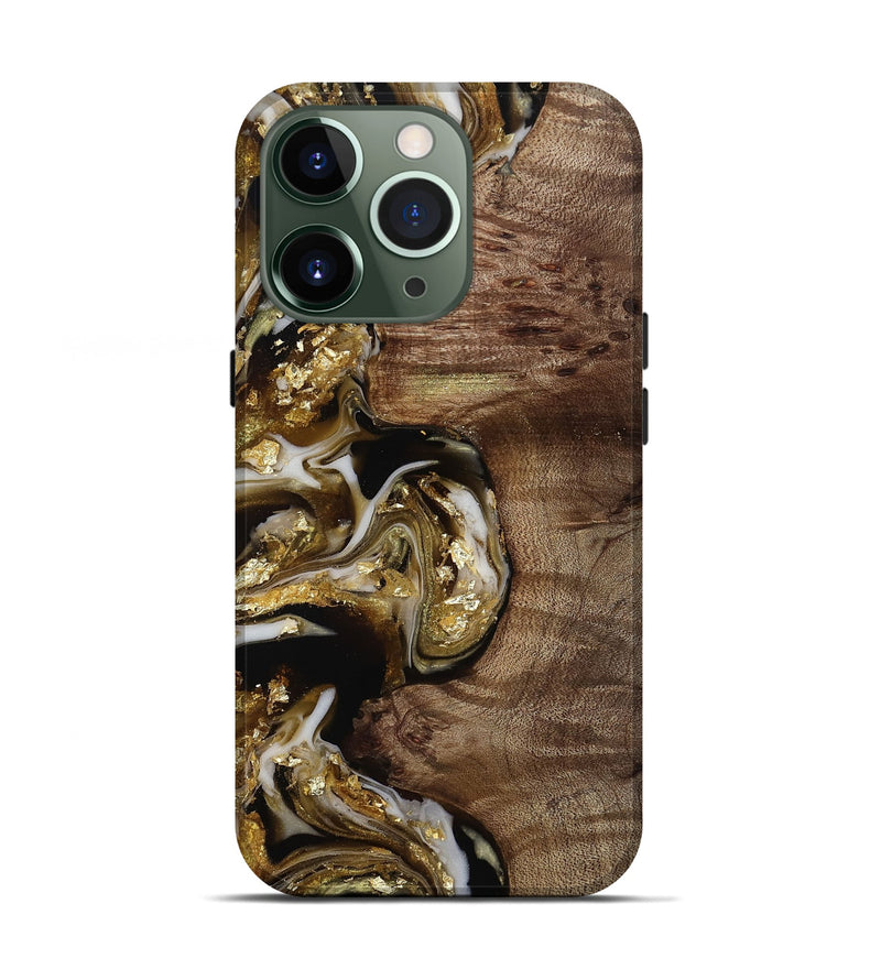 iPhone 13 Pro Wood Live Edge Phone Case - Rolland (Black & White, 812208)