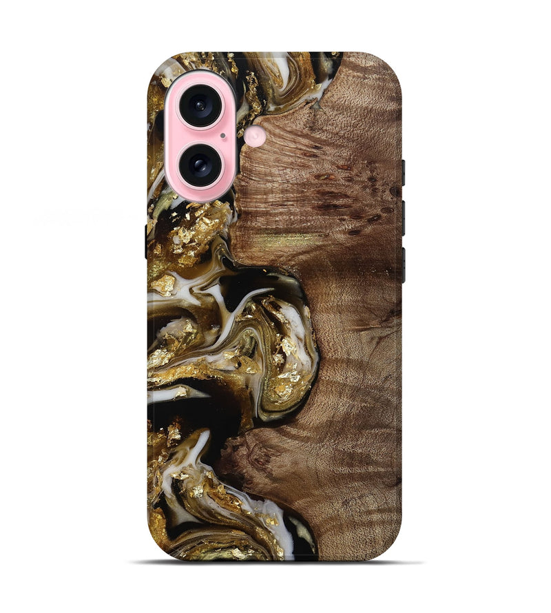 iPhone 17 Wood Live Edge Phone Case - Rolland (Black & White, 812208)