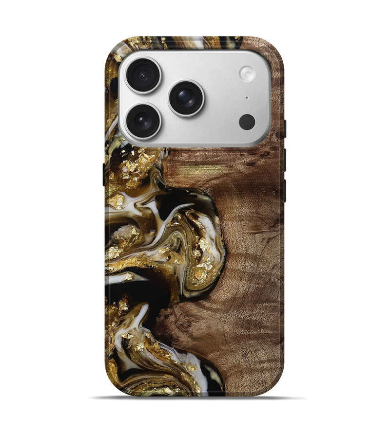 iPhone 17 Pro Wood Live Edge Phone Case - Rolland (Black & White, 812208)