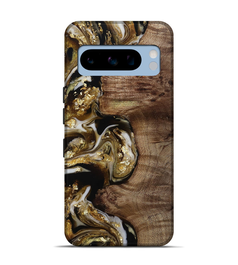 Pixel 8 Pro Wood Live Edge Phone Case - Rolland (Black & White, 812208)