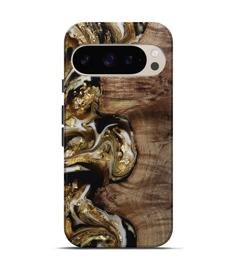 Pixel 9 Wood Live Edge Phone Case - Rolland (Black & White, 812208)