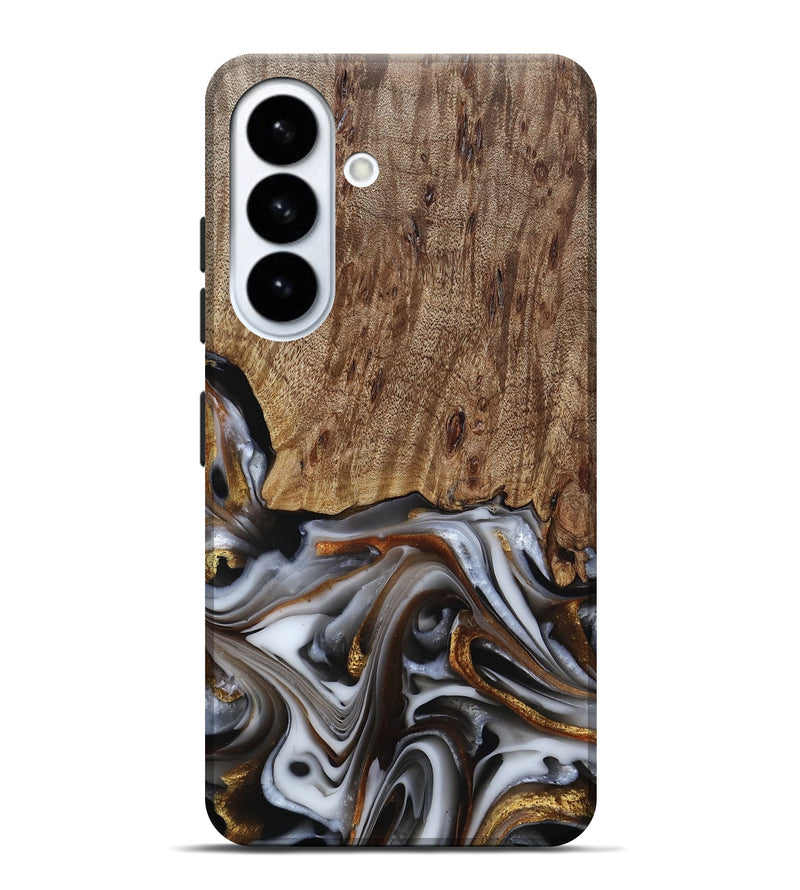 Galaxy S26 Plus Wood Live Edge Phone Case - Early (Black & White, 812214)