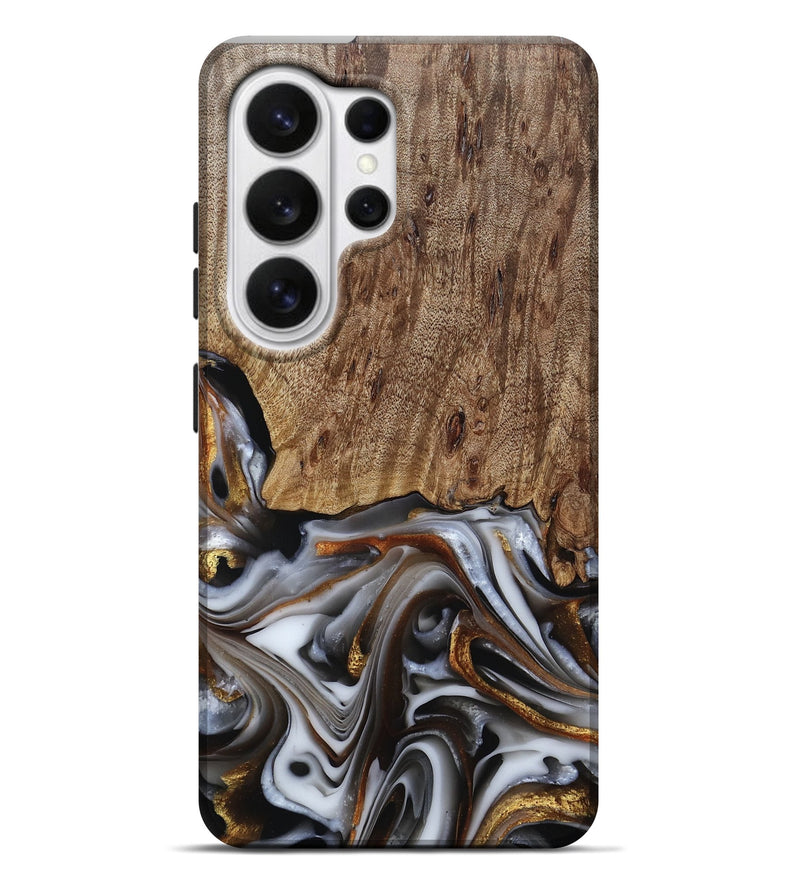 Galaxy S26 Ultra Wood Live Edge Phone Case - Early (Black & White, 812214)