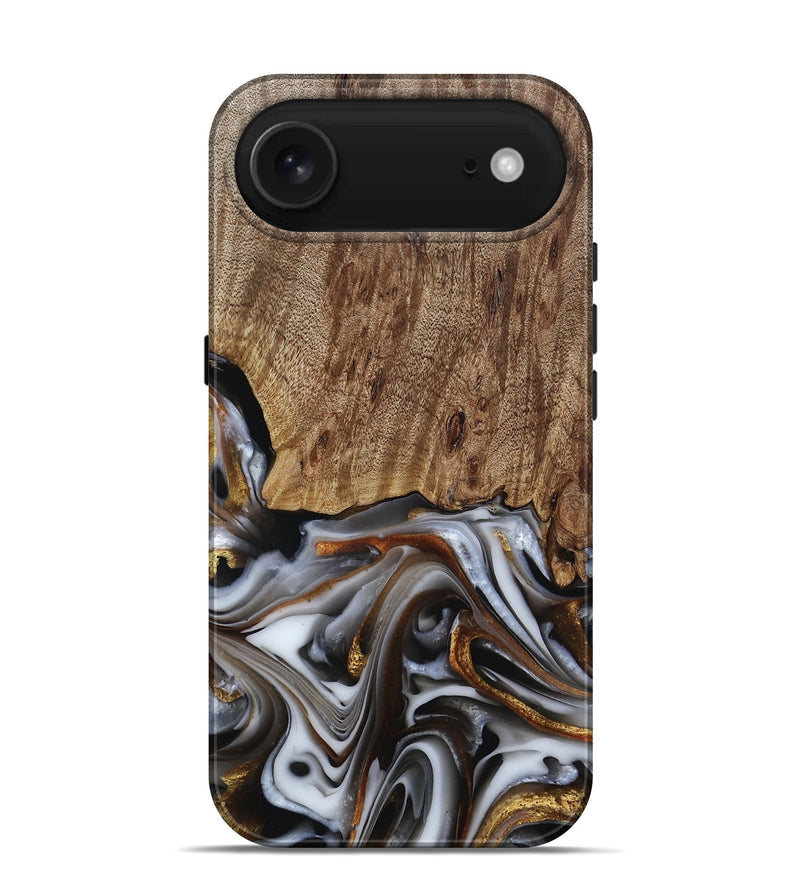 iPhone 17 Air Wood Live Edge Phone Case - Early (Black & White, 812214)