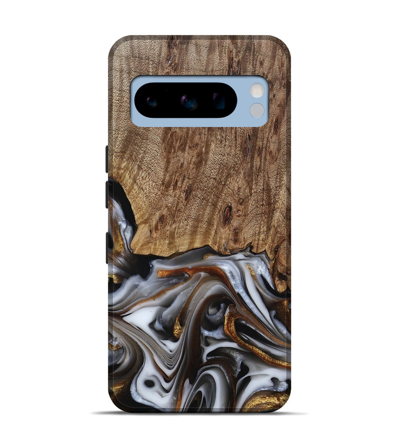 Pixel 8 Pro Wood Live Edge Phone Case - Early (Black & White, 812214)