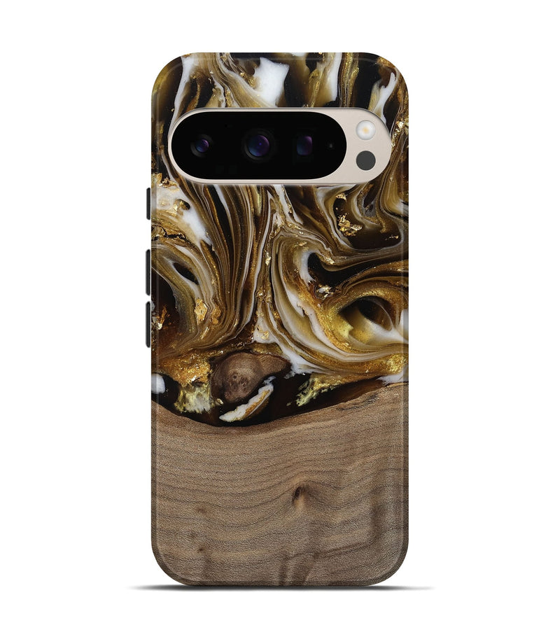 Pixel 10 Wood Live Edge Phone Case - Mayme (Black & White, 812215)