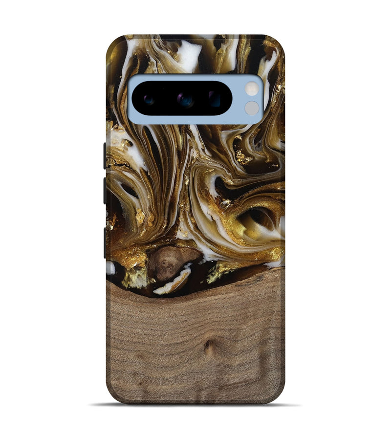 Pixel 8 Pro Wood Live Edge Phone Case - Mayme (Black & White, 812215)