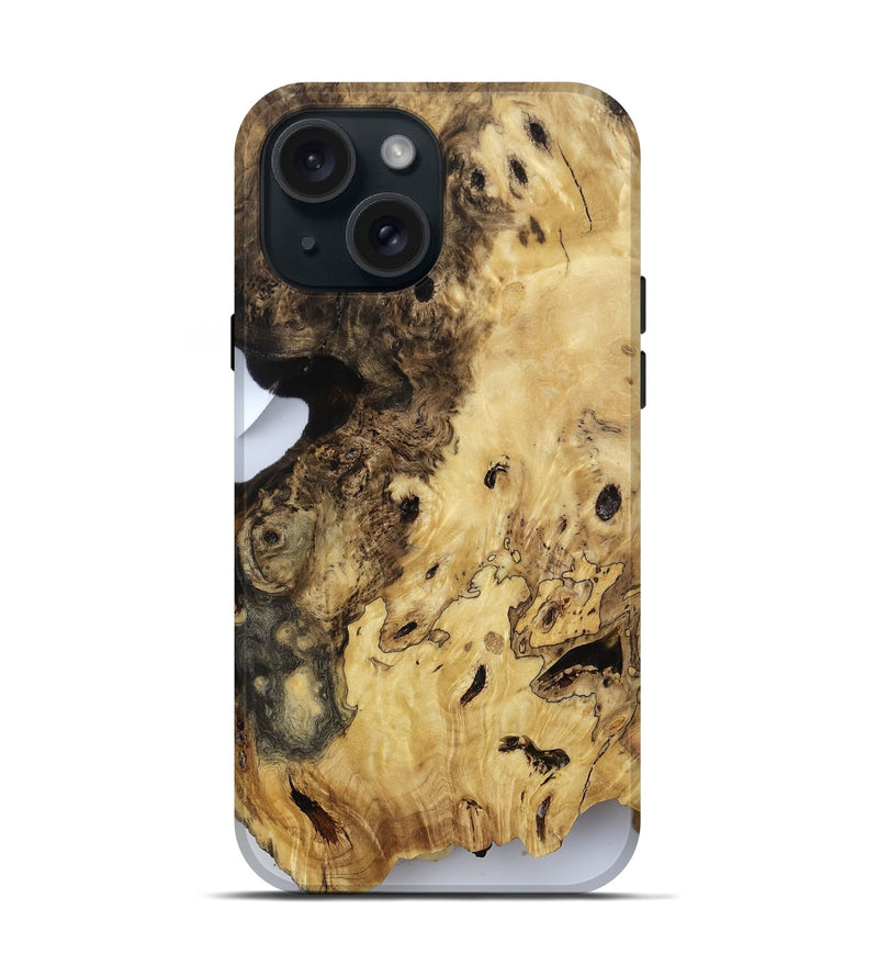 iPhone 15 Wood Live Edge Phone Case - Jerold (Clear, 812216)