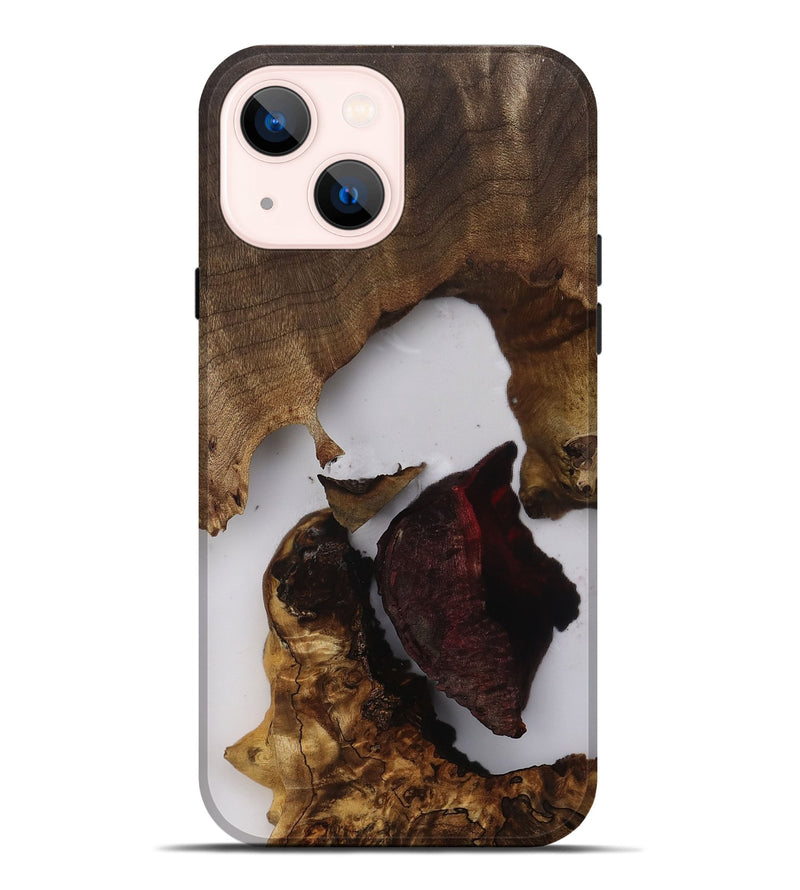 iPhone 14 Plus Wood Live Edge Phone Case - Daisha (Clear, 812218)