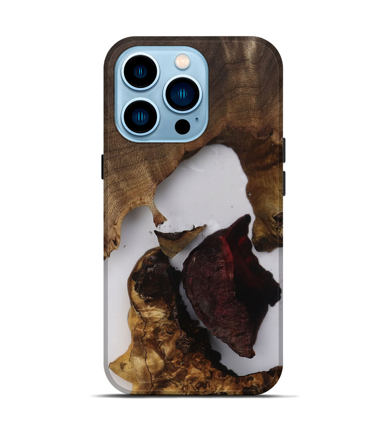 iPhone 14 Pro Wood Live Edge Phone Case - Daisha (Clear, 812218)