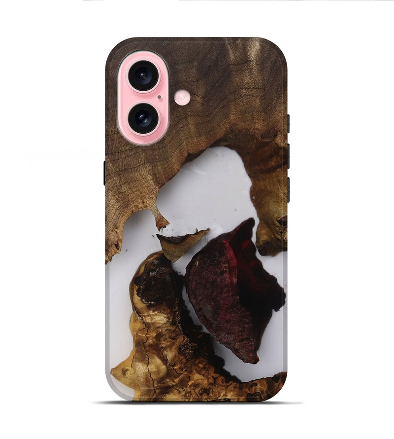 iPhone 16 Wood Live Edge Phone Case - Daisha (Clear, 812218)