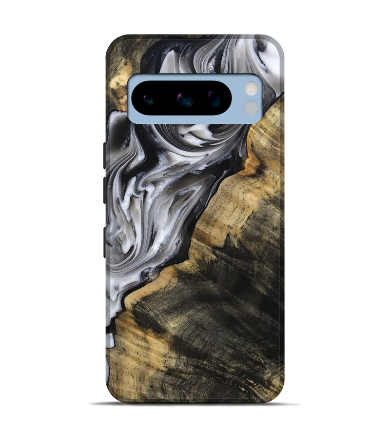 Pixel 8 Pro Wood Live Edge Phone Case - Maudie (Black & White, 812219)