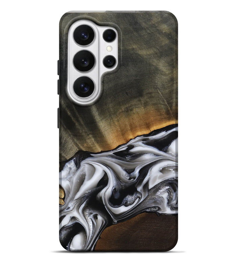 Galaxy S26 Ultra Wood Live Edge Phone Case - Kylah (Black & White, 812220)