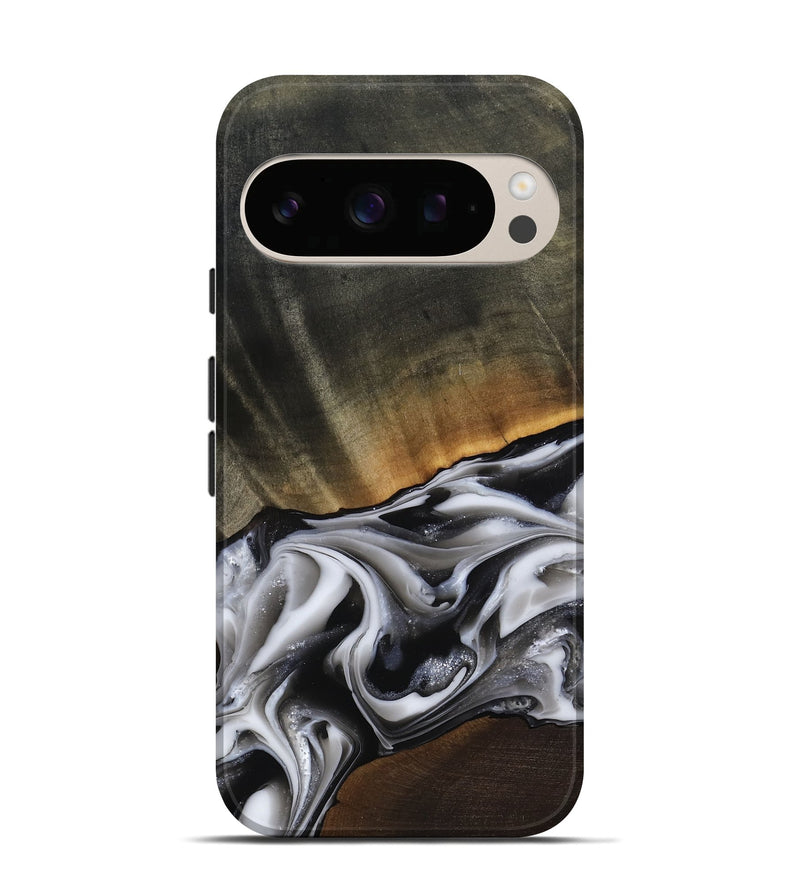 Pixel 10 Wood Live Edge Phone Case - Kylah (Black & White, 812220)