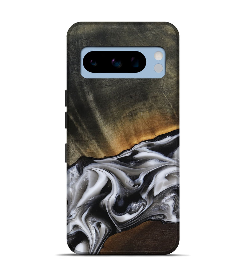 Pixel 8 Pro Wood Live Edge Phone Case - Kylah (Black & White, 812220)
