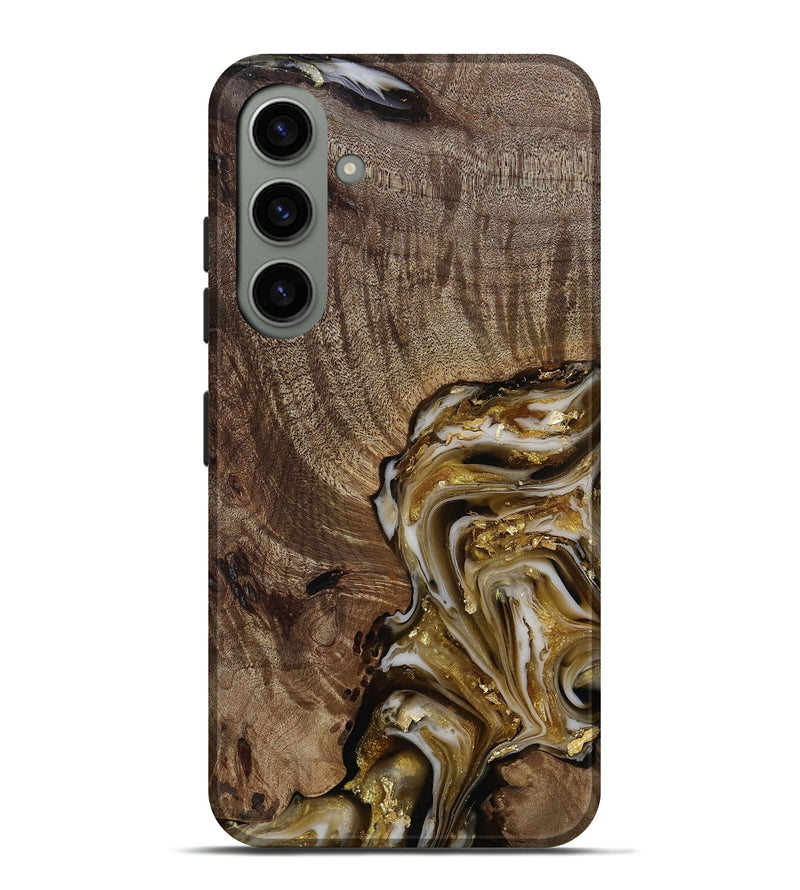 Galaxy S24 Plus Wood Live Edge Phone Case - Ester (Black & White, 812221)