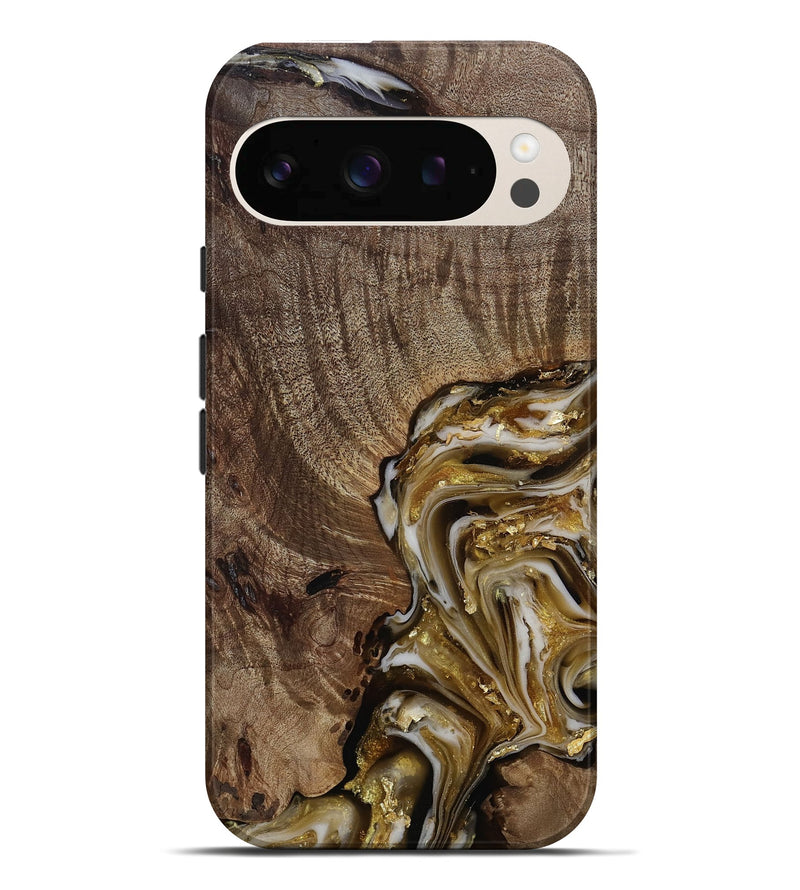 Pixel 10 Pro XL Wood Live Edge Phone Case - Ester (Black & White, 812221)