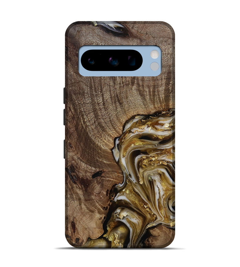 Pixel 8 Pro Wood Live Edge Phone Case - Ester (Black & White, 812221)