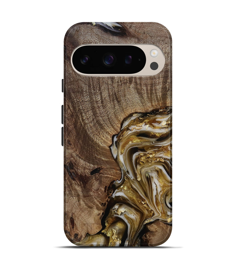 Pixel 9 Wood Live Edge Phone Case - Ester (Black & White, 812221)