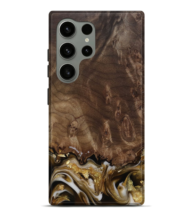 Galaxy S24 Ultra Wood Live Edge Phone Case - Claud (Black & White, 812222)