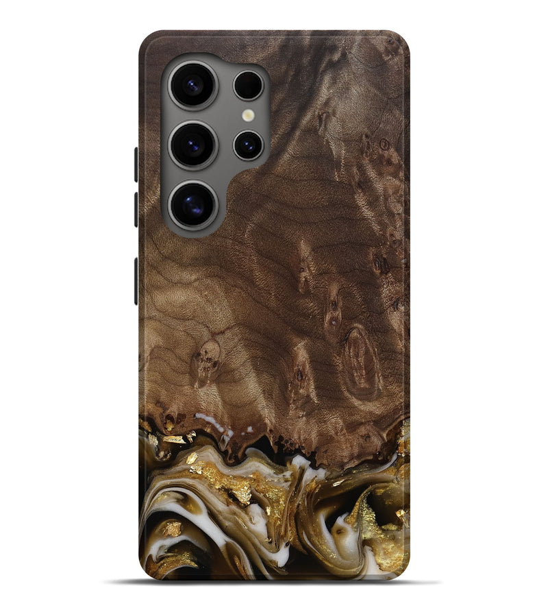 Galaxy S25 Ultra Wood Live Edge Phone Case - Claud (Black & White, 812222)