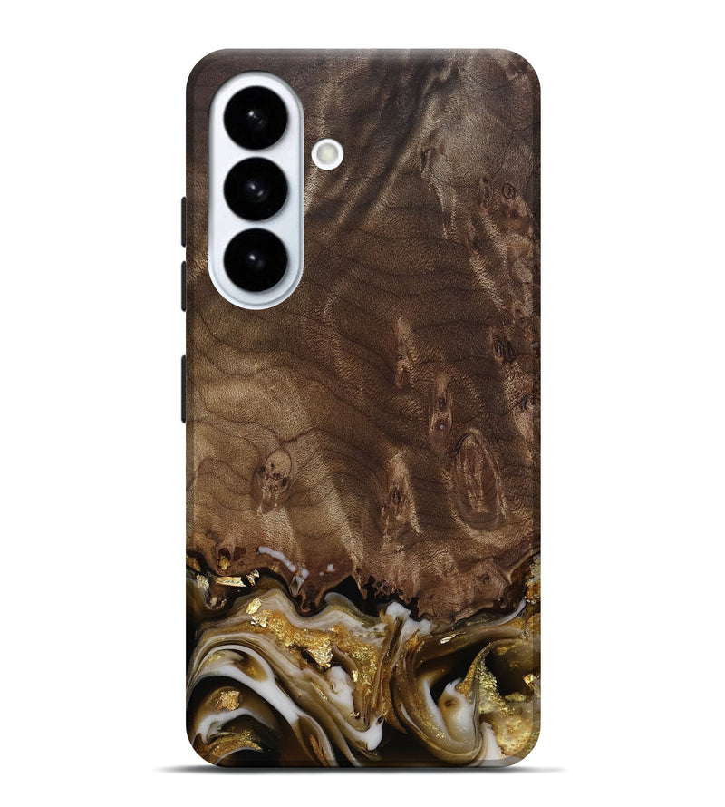 Galaxy S26 Plus Wood Live Edge Phone Case - Claud (Black & White, 812222)