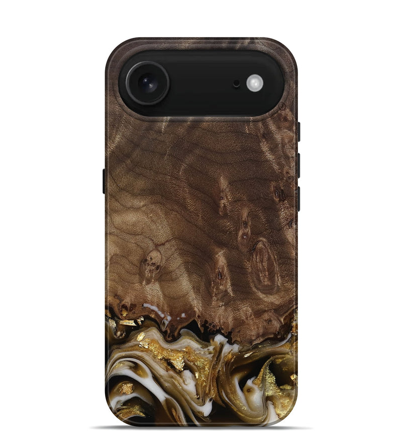 iPhone 17 Air Wood Live Edge Phone Case - Claud (Black & White, 812222)