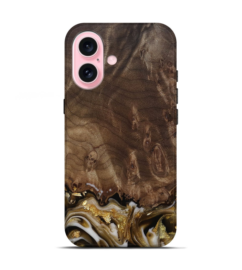 iPhone 17 Wood Live Edge Phone Case - Claud (Black & White, 812222)