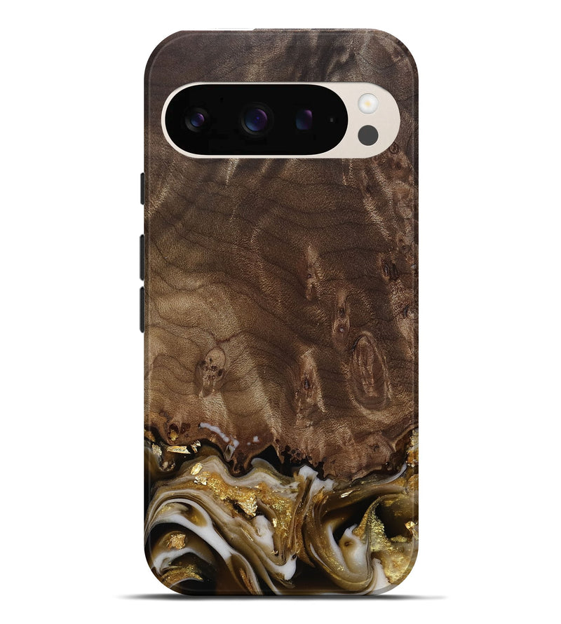 Pixel 10 Pro XL Wood Live Edge Phone Case - Claud (Black & White, 812222)