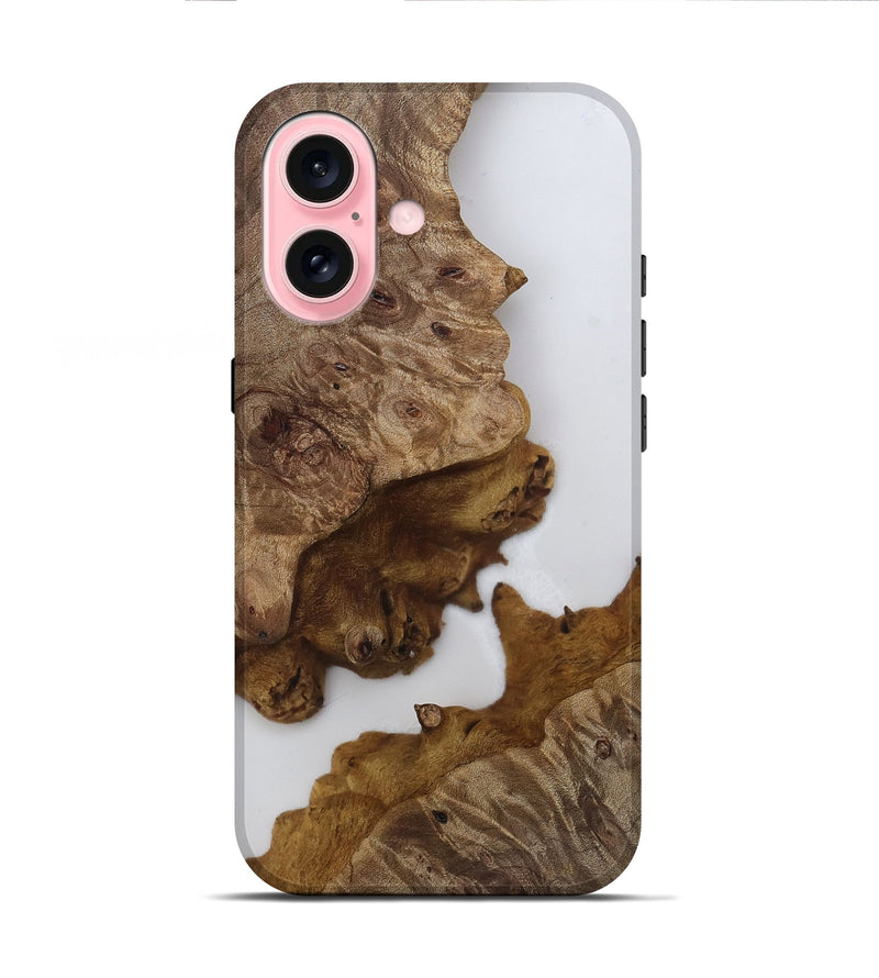 iPhone 16 Wood Live Edge Phone Case - Ariah (Clear, 812224)