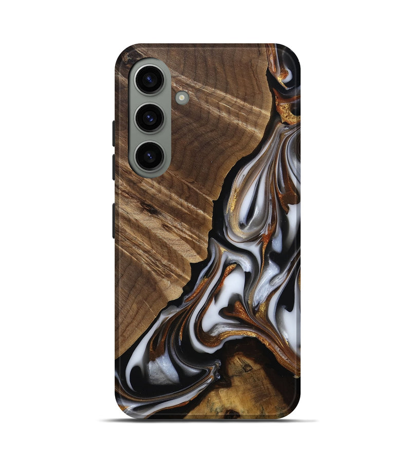 Galaxy S24 Wood Live Edge Phone Case - Maureen (Black & White, 812225)