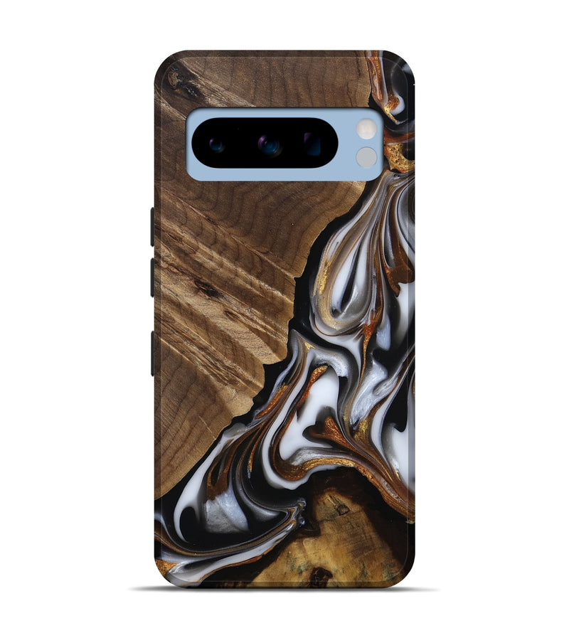 Pixel 8 Pro Wood Live Edge Phone Case - Maureen (Black & White, 812225)