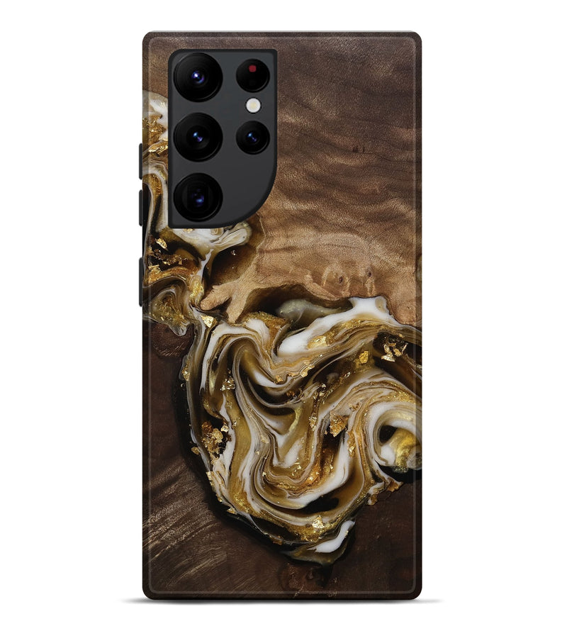 Galaxy S22 Ultra Wood Live Edge Phone Case - Edmund (Black & White, 812227)