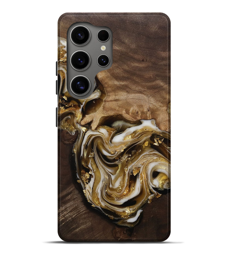Galaxy S25 Ultra Wood Live Edge Phone Case - Edmund (Black & White, 812227)